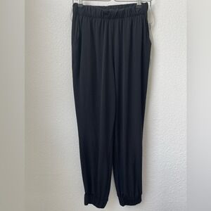 ZARA Woman Black Trouser Joggers Pull On With Pockets Elastic Waist Size S